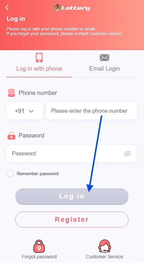 Click login button